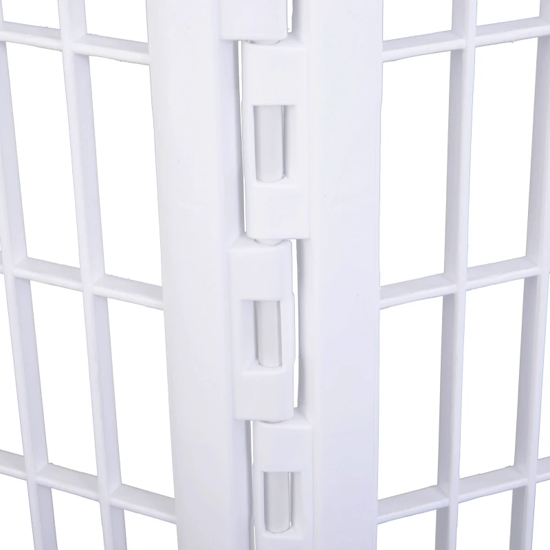 Pawhut Luxe parc enclos modulable pour chien 8 panneaux + 1 porte verrouillable plastique PP blanc