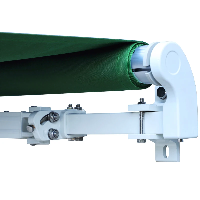 Outsunny Store Banne Manuel Vert 4 x 3 m