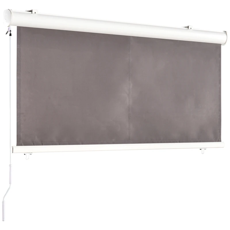 Outsunny Store banne manuel inclinaison réglable protection UV aluminium polyester imperméabilisé 2 x 2,45 m gris