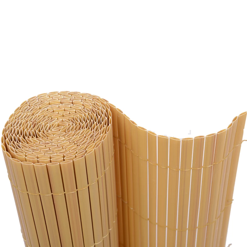 CANISSE PVC IMITATION BAMBOU HAIE ARTIFICIELLE CLOTURE BRISE VUE DOUBLE FACE 1X5M NEUF 16