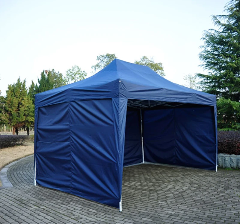 Outsunny Barnum Bleu Côtés Démontables  3 x 4,5 m