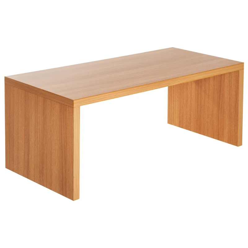 HOMCOM Lot de 3 tables basses gigognes encastrables 110L x 50l x 45H cm et 50L x 50l x 40H cm coloris hêtre noir et blanc