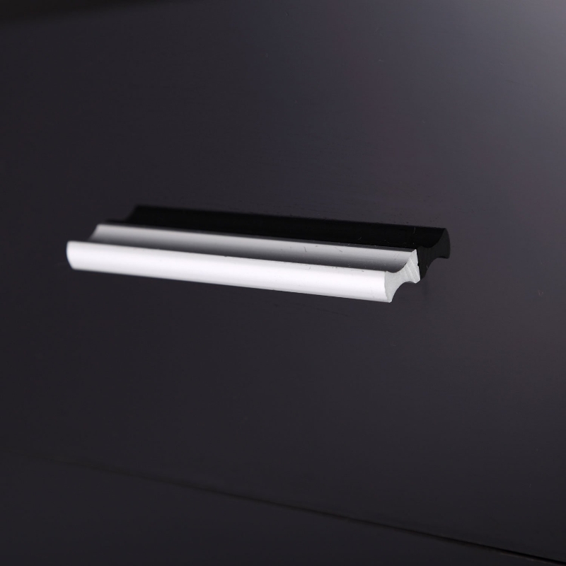 HOMCOM Ensemble Moderne Meubles de Chambre : Armoire Penderie, Commode et Chevet Noir