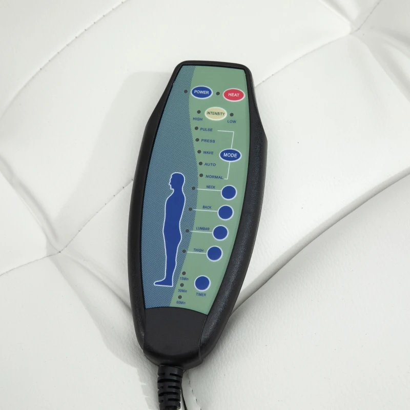 Fauteuil de bureau direction massant chauffant repose-pied intégré revêtement PU