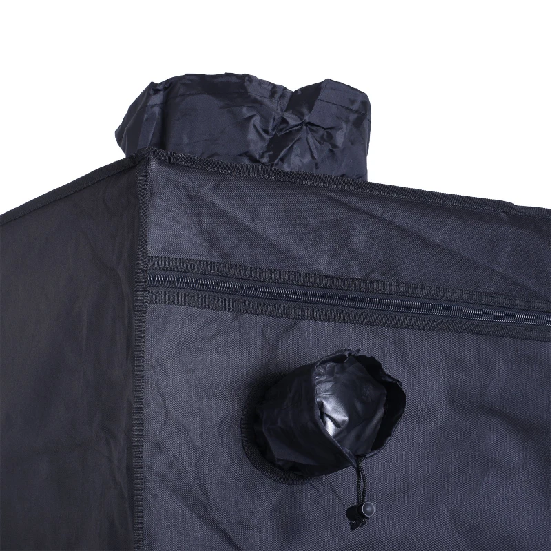 Outsunny Chambre de Culture hydroponique Tente de Culture Grow Box 1,5L x 1,5l x 2H m Polyester Mylar Noir