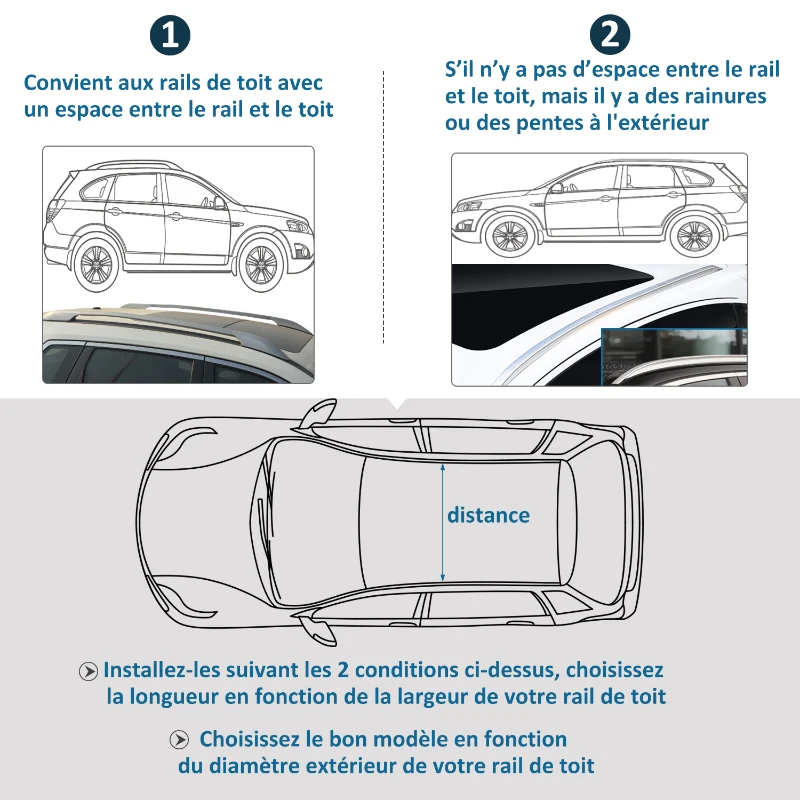 Homcom Barres de Toit pour Voiture Noir et Gris 121 x 15,5 x 10 cm