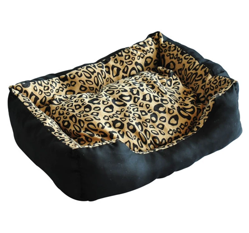COUSSIN MATELAS CORBEILLE PANIER LIT LAVABLE POUR CHIEN CHIOT CHAT COULEUR LEOPARD 80X60X22CM NEUF 28