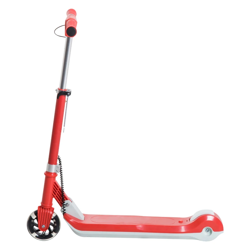 HOMCOM Trottinette électrique enfants pliable 70 W 6-8 Km/h max. hauteur guidon réglable alu rouge blanc