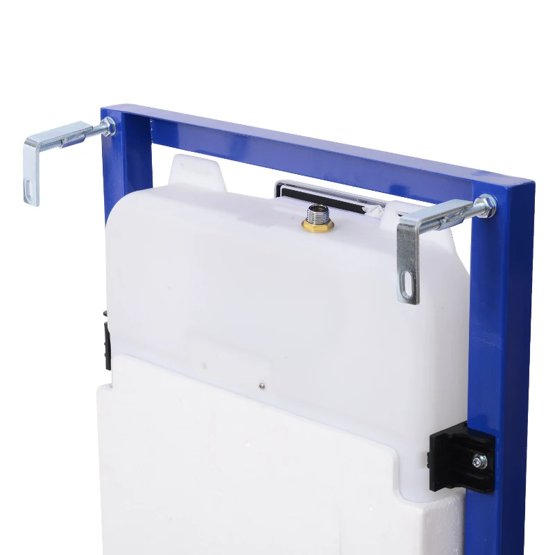 HOMCOM Structure/Bâti-Support pour WC Suspendu Mur Porteur Chasse d'Eau Ajustable Charge Max. 400Kg Multicolore