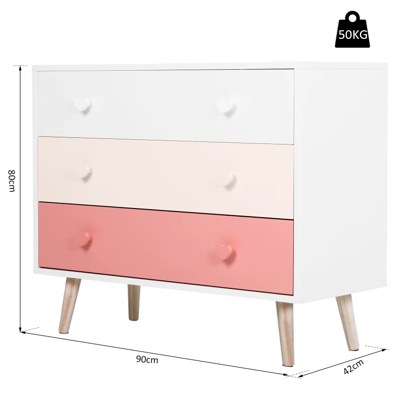 commode enfant style scandinave 3 tiroirs
