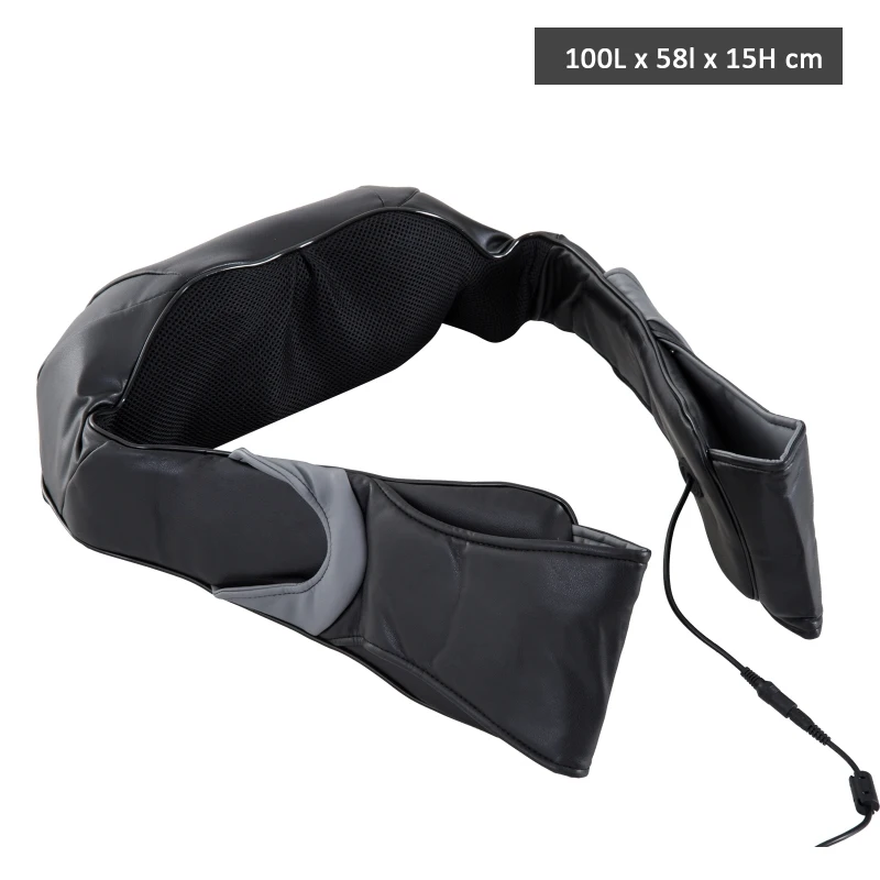 Homcom Appareil de Massage Shiatsu Epaules-Cou Noir 100 x 58 x 15 cm