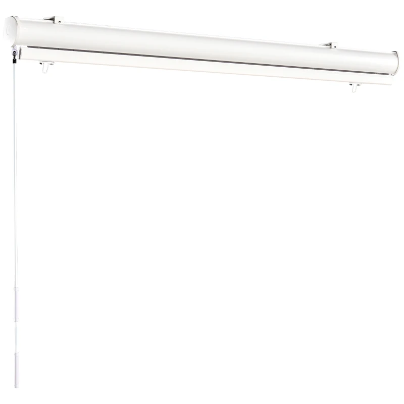 Outsunny Store banne manuel inclinaison réglable protection UV aluminium polyester imperméabilisé 2 x 2,45 m gris