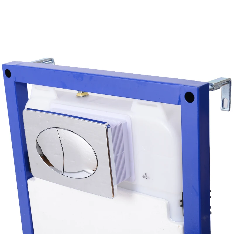 HOMCOM Structure/Bâti-Support pour WC Suspendu Mur Porteur Chasse d'Eau Ajustable Charge Max. 400Kg Multicolore