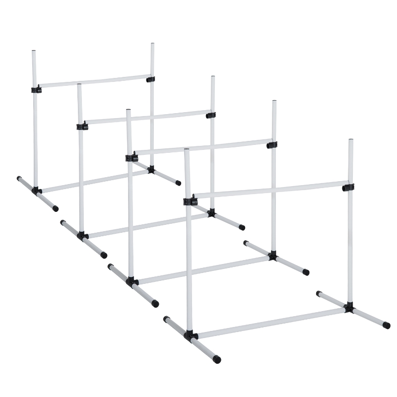 PawHut Set de 4 Obstacles pour Chien 95 x 65 x 95 cm