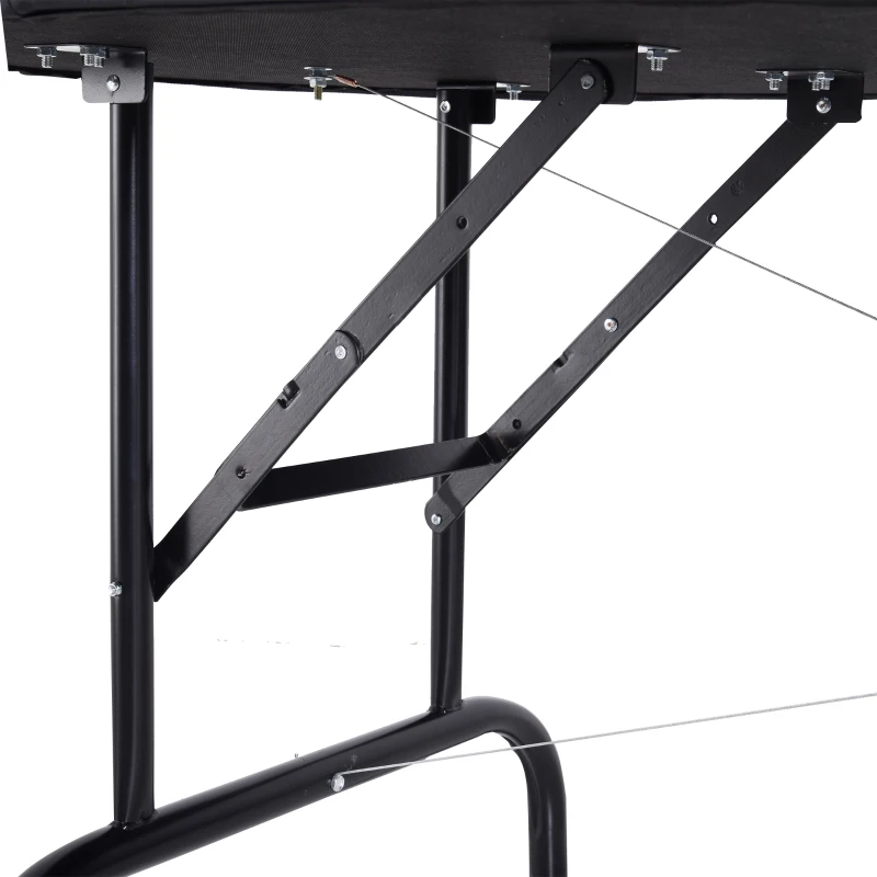 HOMCOM Table de poker casino ovale pliable sur pieds 8 joueurs max. rouge et noir