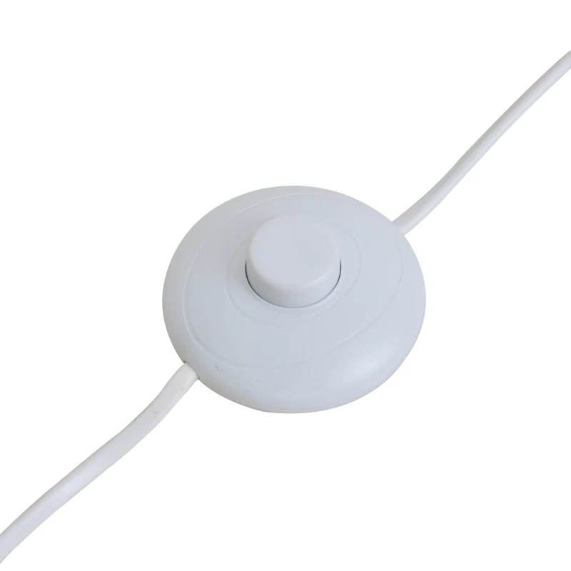 HOMCOM Lampadaire trépied style scandinave 40 W max. dim. 70L x70l x 170H cm bambou métal blanc doré