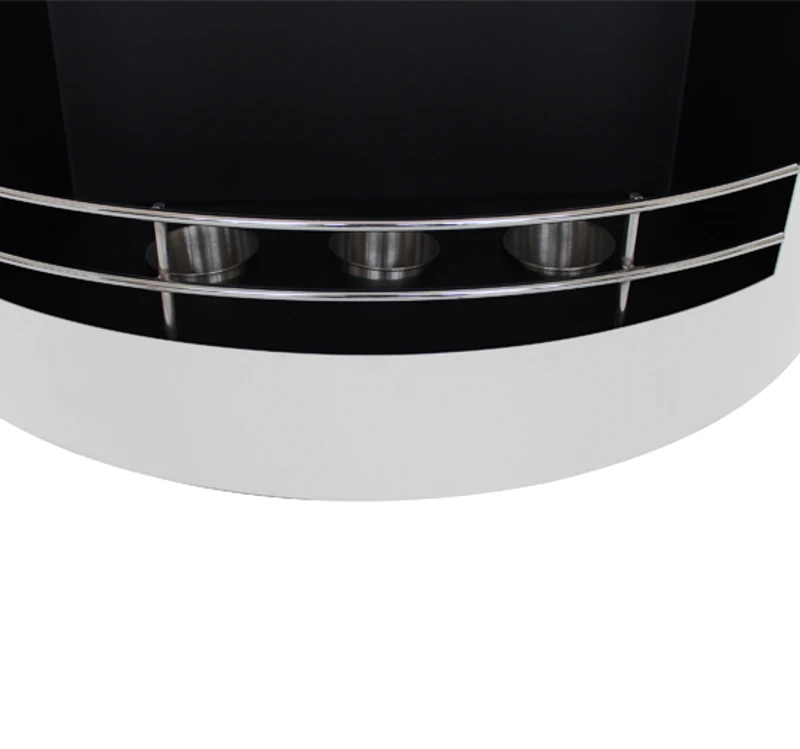 Cheminee bio ethanol murale a gel acier inoxydable 3 bruleurs design blanc neuf 27