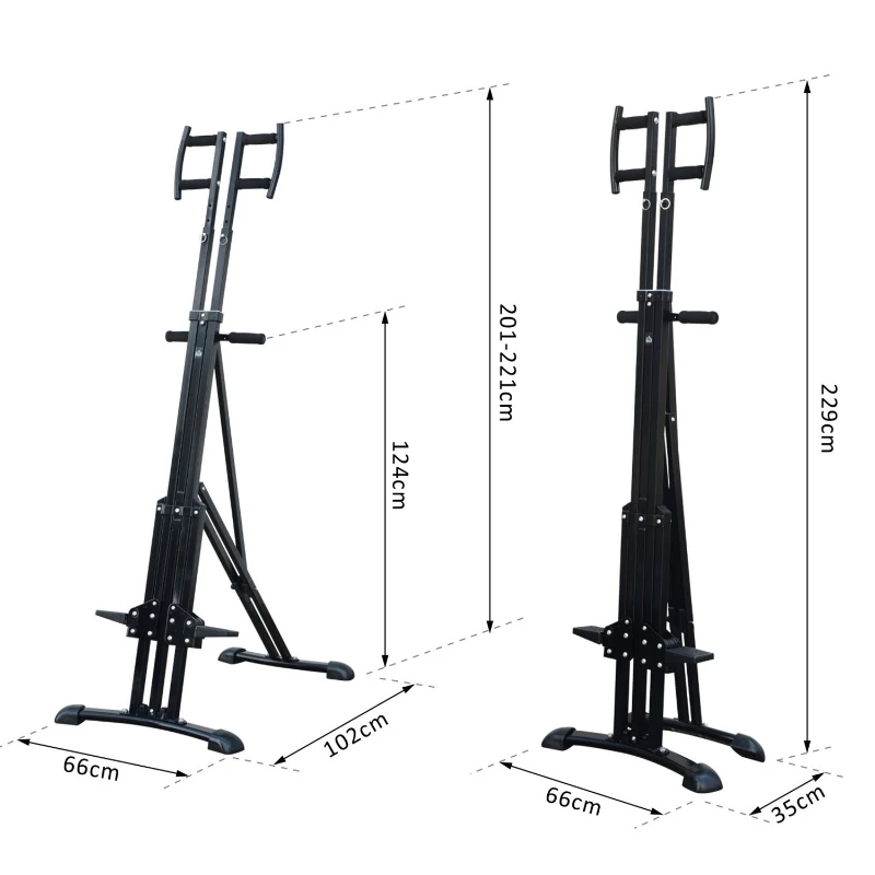 Homcom Appareil de Fitness et Musculation Noir 102 x 66 x 221 cm