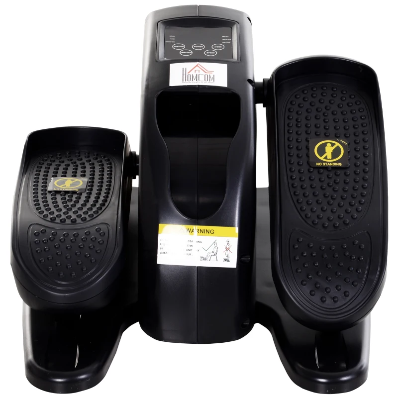 HOMCOM Mini vélo elliptique motorisé écran affichage LCD vitesse auto. ou manuelle réglable double sens rotation noir