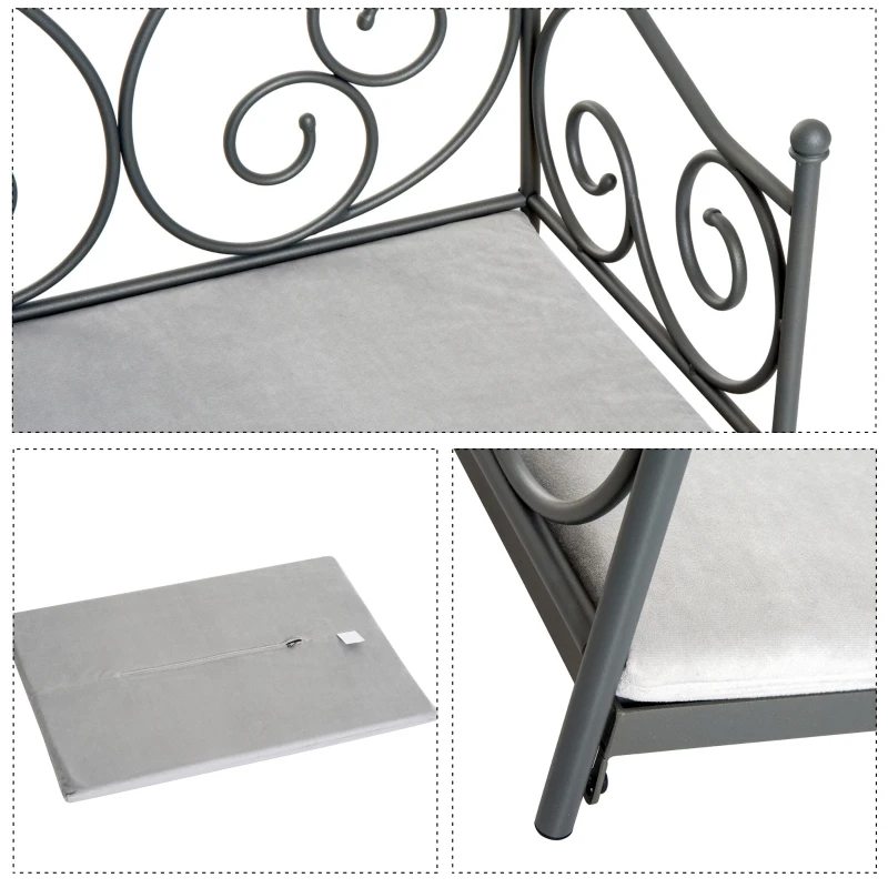 Lit canapé chiens chats 65L x 42l x 42H cm gris