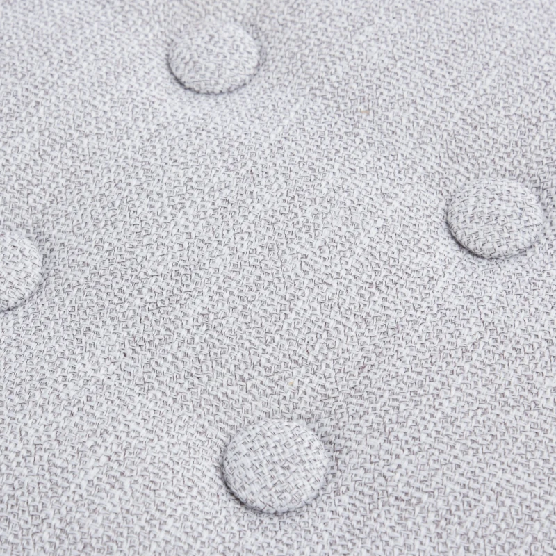 HOMCOM Tabouret de Rangement Repose-Pieds avec 4 Pieds Stables Fonction 2 en 1 Design Simple et Moderne Idéal pour Salon Chambre Salle de Bain Ø 30 x 40 cm Gris