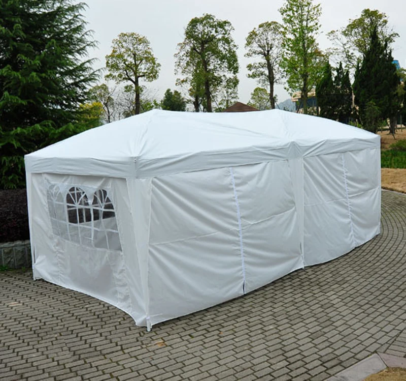 Outsunny Tente de Réception Blanche 6 x 3 x 2,55 m