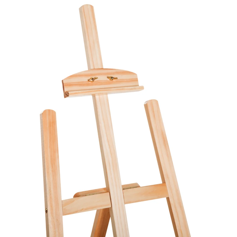 Chevalet d'artiste sur pieds dim. 51,5L x 71,5l x 134,5H cm inclinaison réglable 90° max. bois de pin