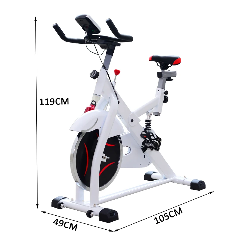 Homcom Vélo d'Appartement Ecran LCD en Métal Blanc 103 x 21,5 x 78 cm