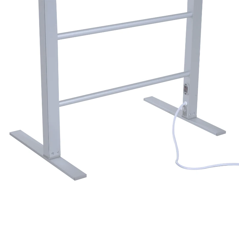 HOMCOM Séchoir à linge étendoir à linge électrique L 58 x l 39 l x H 105 cm 5 niveaux pliable aluminium argent 32