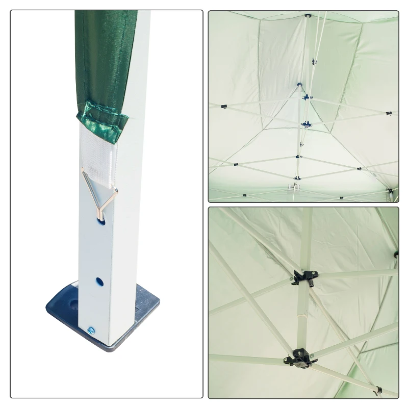 Outsunny Tonnelle barnum tente de réception pliante 3 x 4,5 m vert + sac de transport