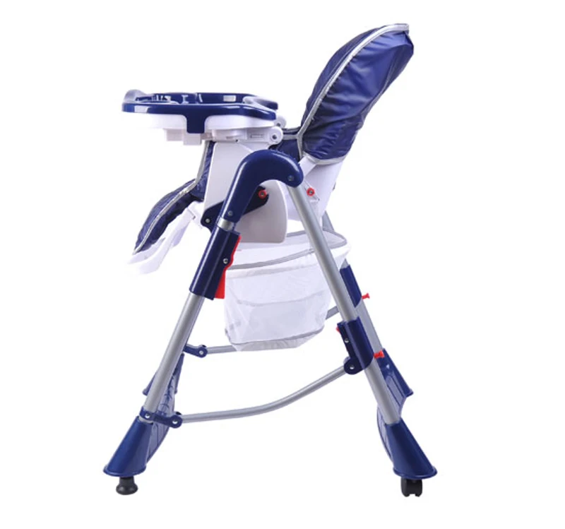 CHAISE HAUTE DE BEBE MULTIFONCTIONNELLE POUR ENFANTS BEBES GRAND CONFORT MARINE BLEU GRIS NEUF 56