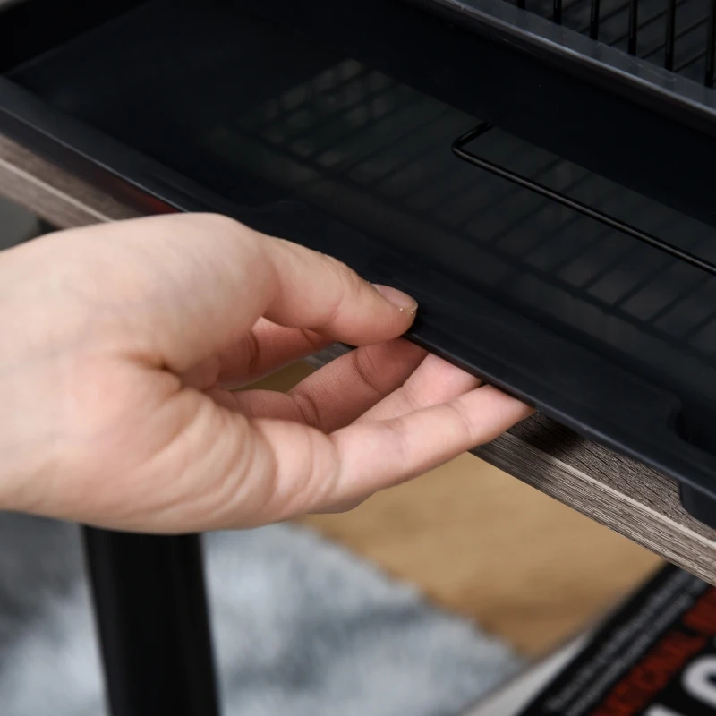 PawHut Cage à oiseaux design maison mangeoires perchoirs 3 portes plateau excrément amovible + poignée transport 51 x 40 x 67 cm noir