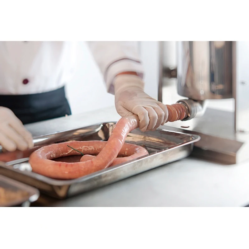 Machine à saucisse poussoir à viande pro restaurant famille diy manuel inox 3 litres 4 tubes de remplissage (16mm,22mm,32mm,38mm) 03