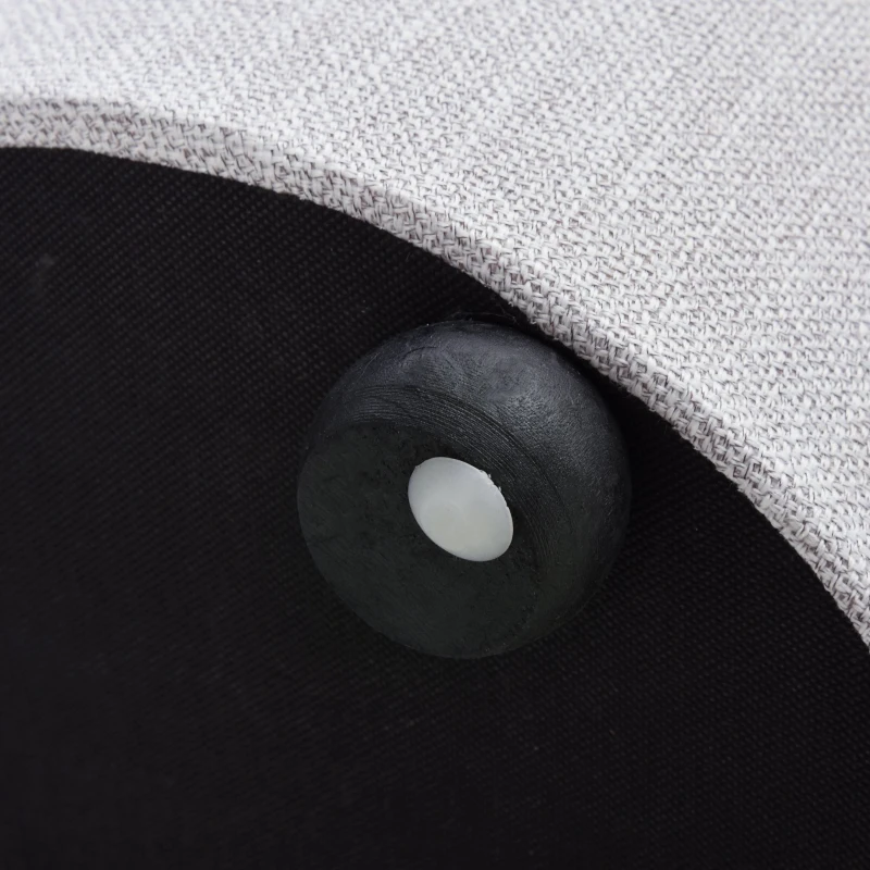 HOMCOM Tabouret de Rangement Repose-Pieds avec 4 Pieds Stables Fonction 2 en 1 Design Simple et Moderne Idéal pour Salon Chambre Salle de Bain Ø 30 x 40 cm Gris