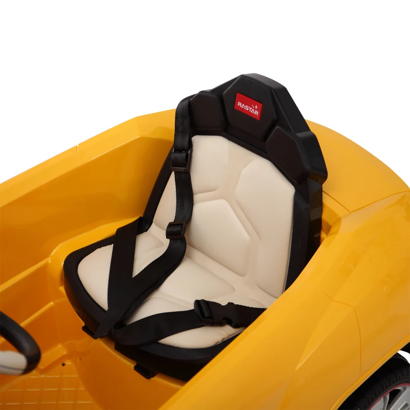 HOMCOM Lamborghini Urus Concept Voiture Électrique pour Enfant 3-8 Ans 3-4KM/H 2.4G 6V Télécommande Klaxon Phare Jaune