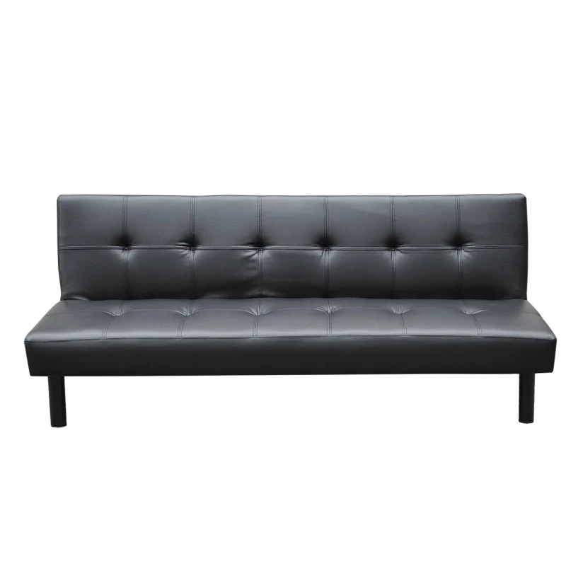 HOMCOM Canapé Convertible Noir