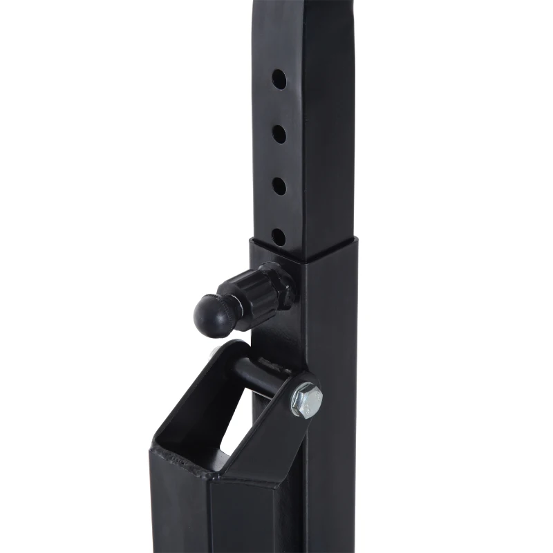 HOMCOM Appareil de Fitness Musculation Abdominaux Siège Guidon Réglable Compteur LCD 105L × 43L × 118Hcm Acier Noir