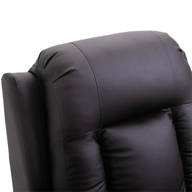 Homcom Fauteuil de massage et relaxation électrique chauffant inclinable repose-pied télécommande marron