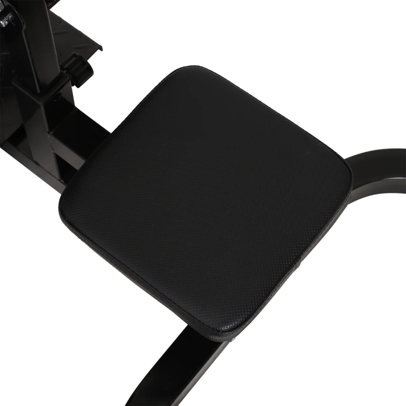 HOMCOM Máquina de Sissy Squat Equipo Multifuncional para Sentadillas Entrenamiento de Abdominales con Asiento y Cojín para Piernas Ajustables 71x108x46-58 cm Negro