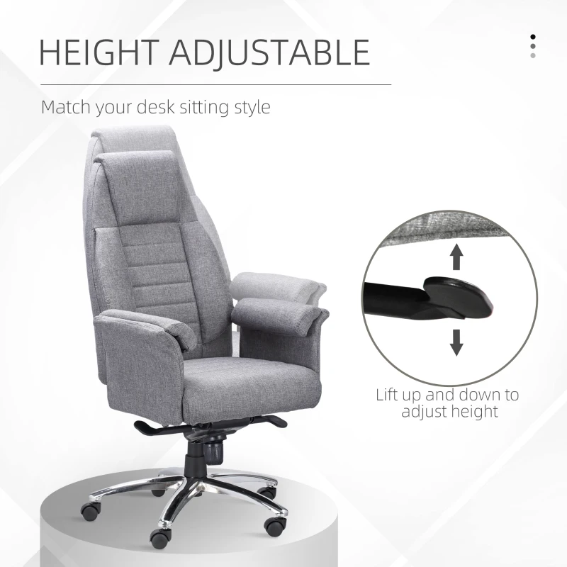 Vinsetto SOHO Style Office Chair with Reclining Grey