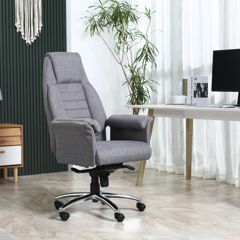 Vinsetto SOHO Style Office Chair with Reclining Grey