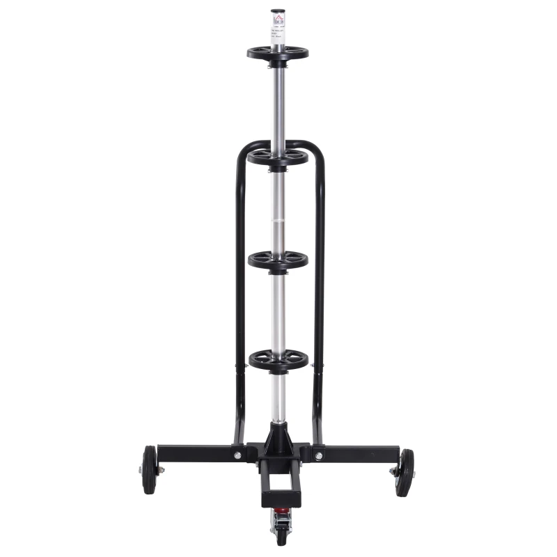 HOMCOM Professional Mobile Car Wheel Stand Tree Trolley Storage Tyre Protection 255 mm Width