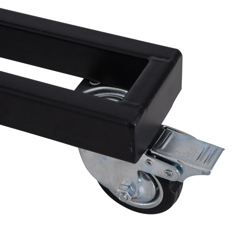 HOMCOM Professional Mobile Car Wheel Stand Tree Trolley Storage Tyre Protection 255 mm Width