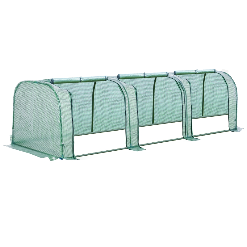 Mini serre de jardin serre à tomates fenêtres avec zip enroulables vert