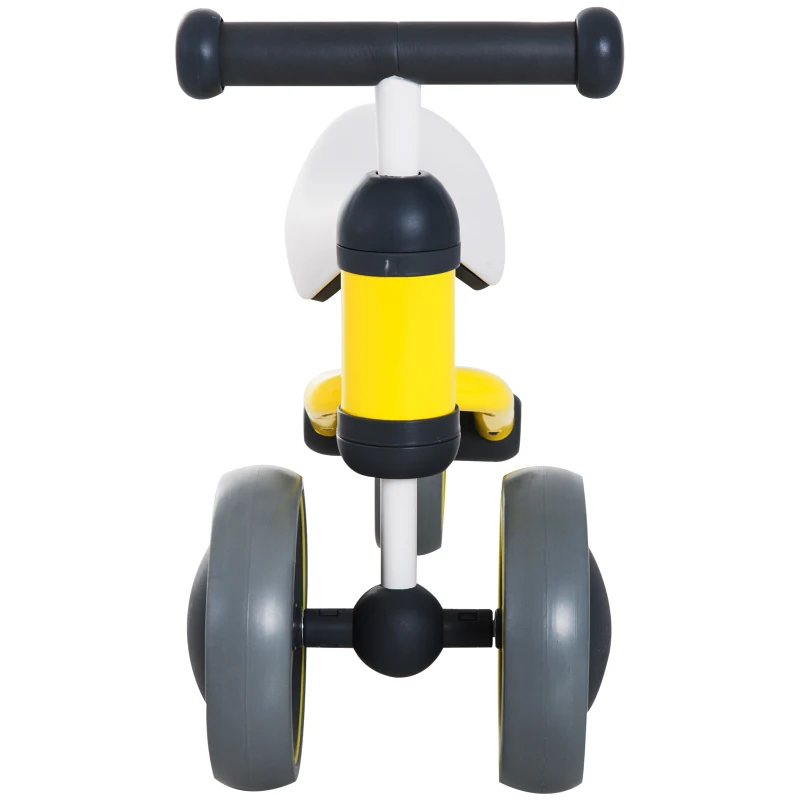 HOMCOM Baby Toddler Balance Bike Ride On Walker 3 Wheel Push Bike Kids First Bike Birthday Toy Gift for 1-2 Years Yellow