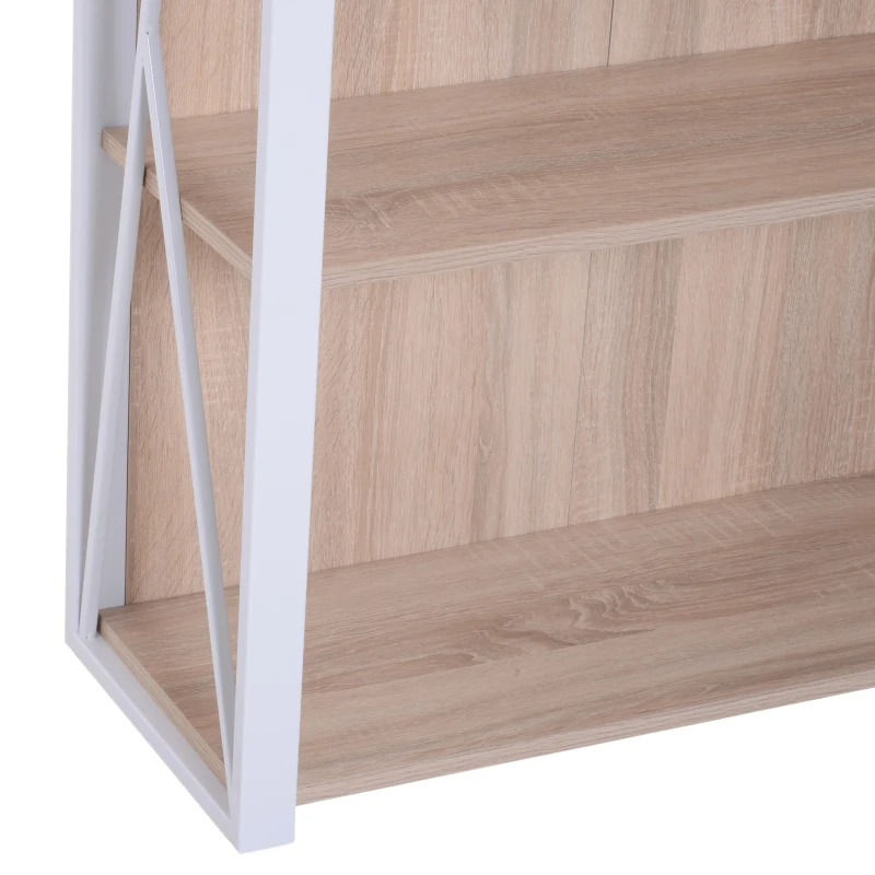 HOMCOM 4-Tier Bookshelf Wood Rack Bookcase