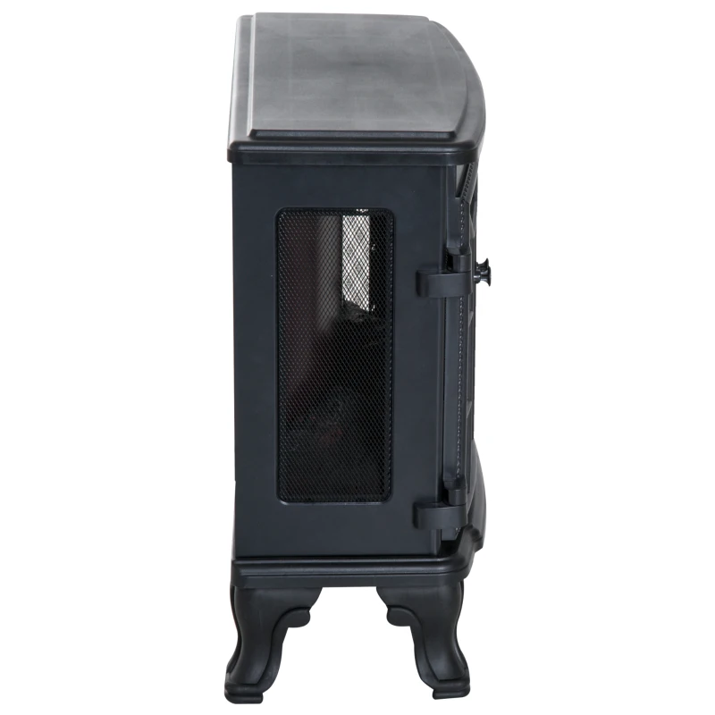 HOMCOM Electric Fireplace Heater w/LED Flame Effect, 1000W/2000W-Black