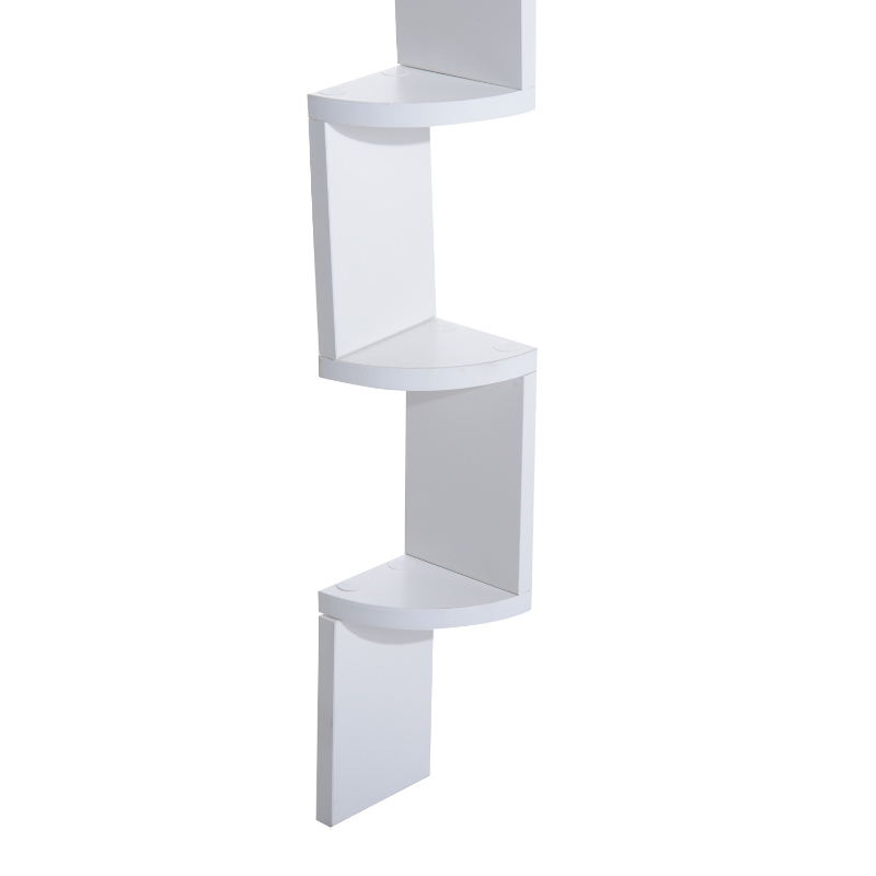 HOMCOM 12Lx12Wx120H cm 5-tier Corner Shelf Rack-White