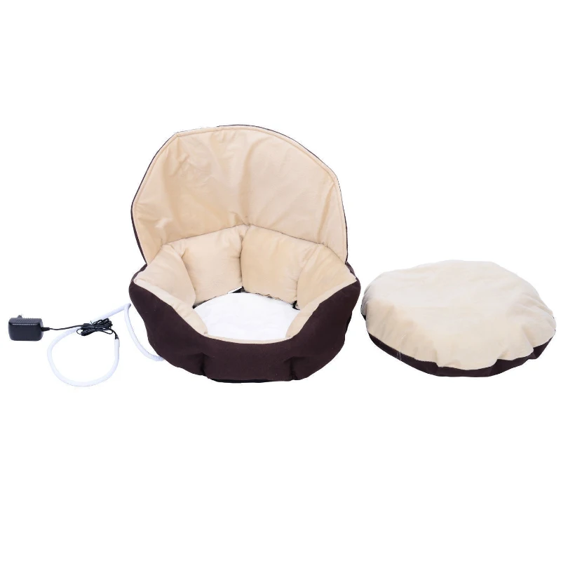 PawHut Pet Dog Heated Bed Electric Heating Beds Cat Kitten Warmer Heater Pad Sleeper Mat Safe