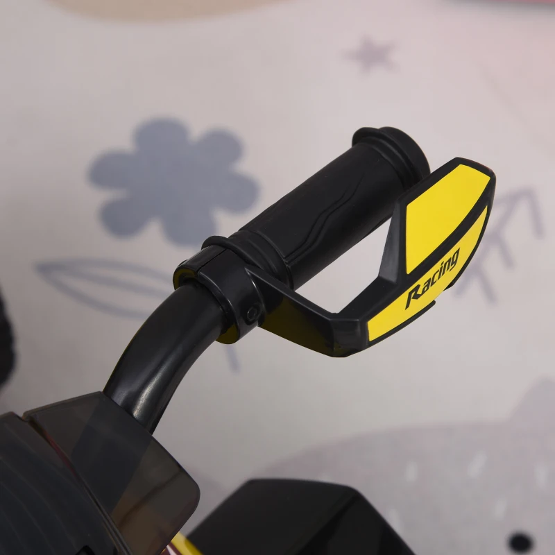 HOMCOM Kids Battery Powered Plastic Ride On Quad Bike Yellow
